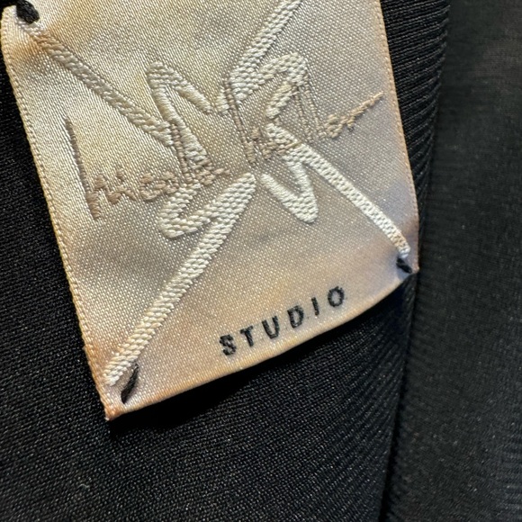 NICOLE MILLER DRESS SIZE XS-S SLEEVELESS MINI DOUBLE COLOR BLACK/BRO WHITE - Picture 3 of 4